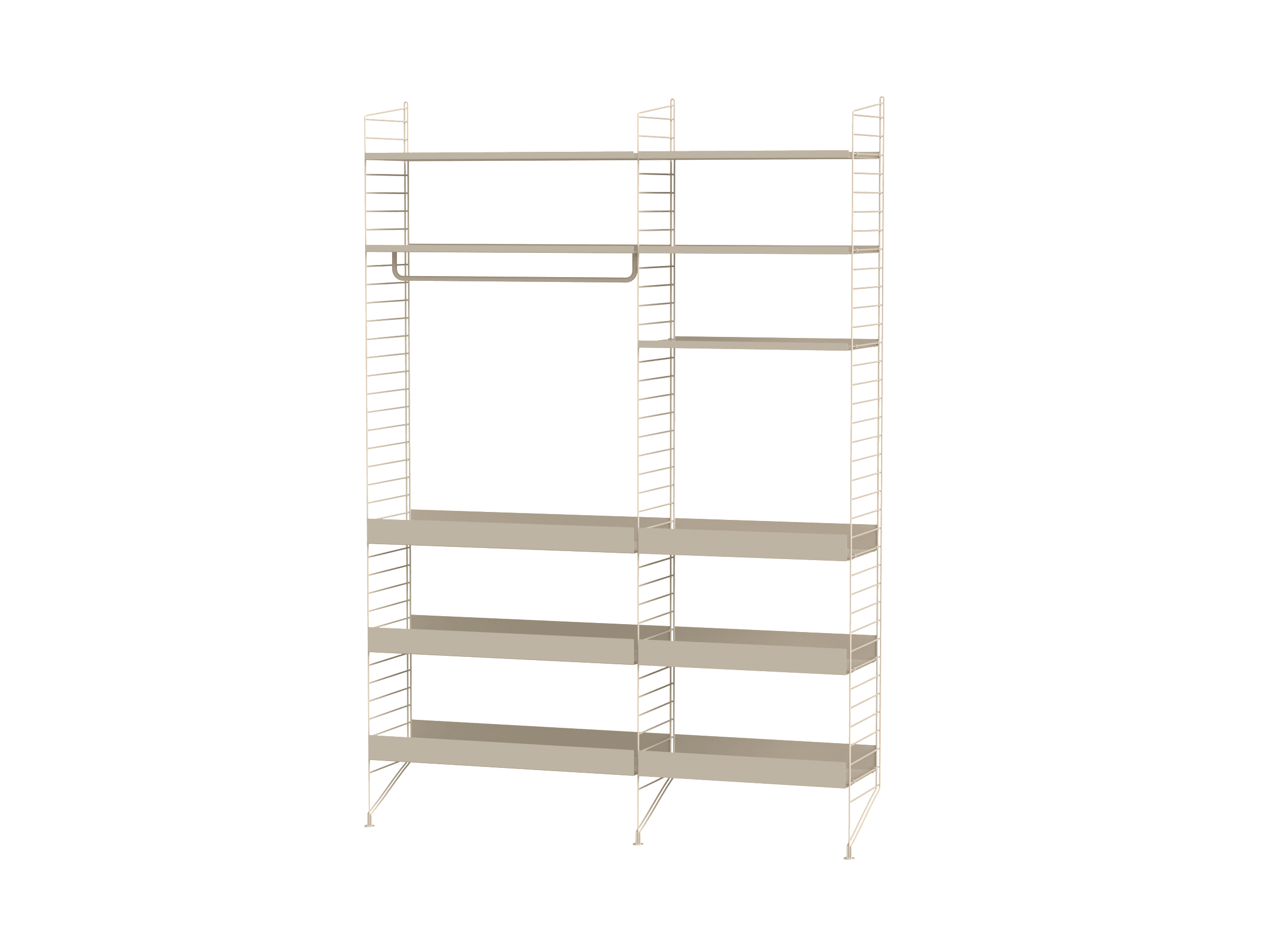 Pour les cuisines plus spacieuses, nous proposons une combinaison en deux sections à poser au sol. Vous bénéficierez ainsi de toutes les fonctionnalités offertes par une solution de rangement complète.