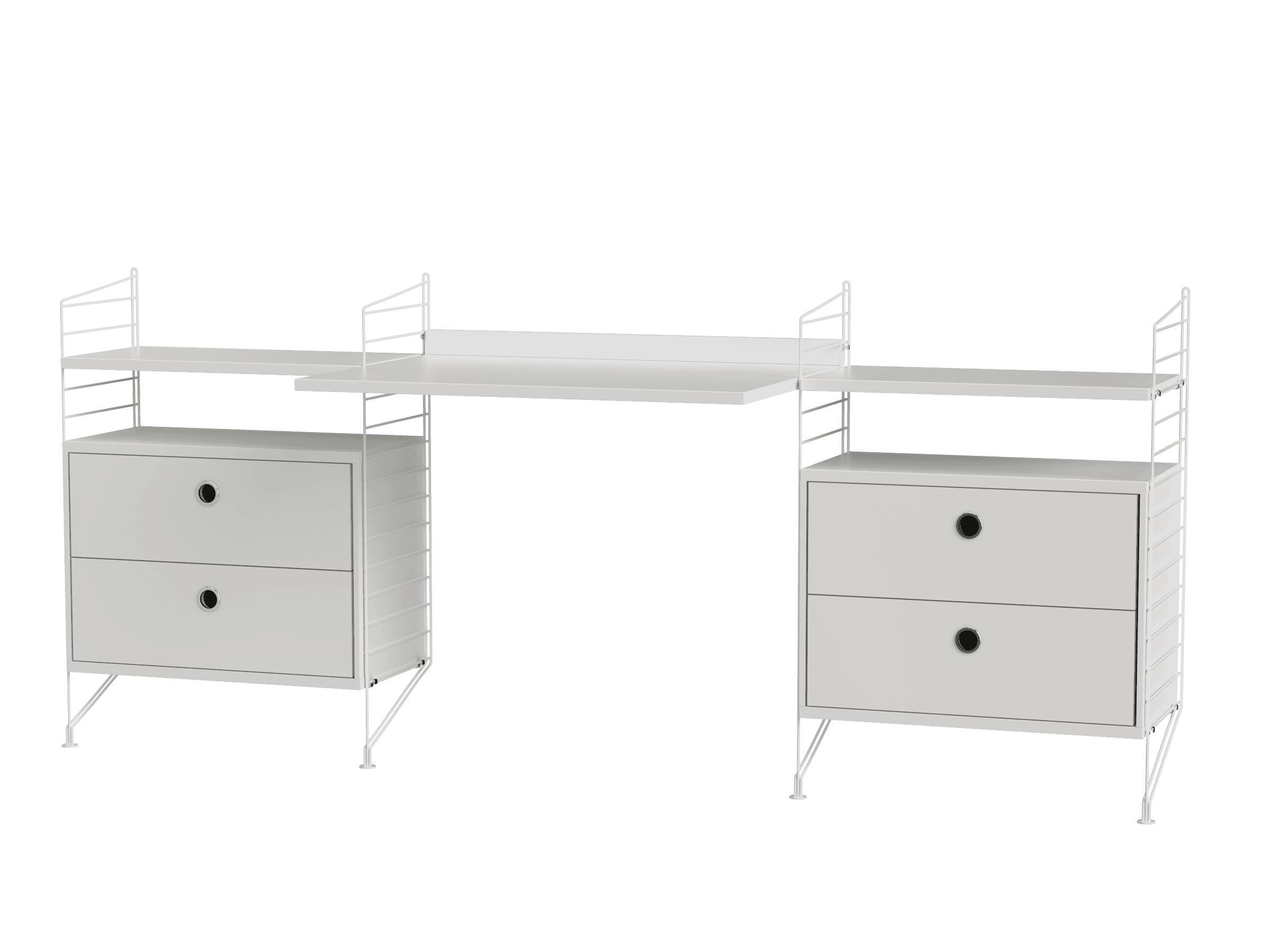 Regardless if your workspace is situated at the office or at home – we have the solution that covers all your needs. This 85 cm high workspace solution is neat and simple, yet it offers a lot of storage possibilities.