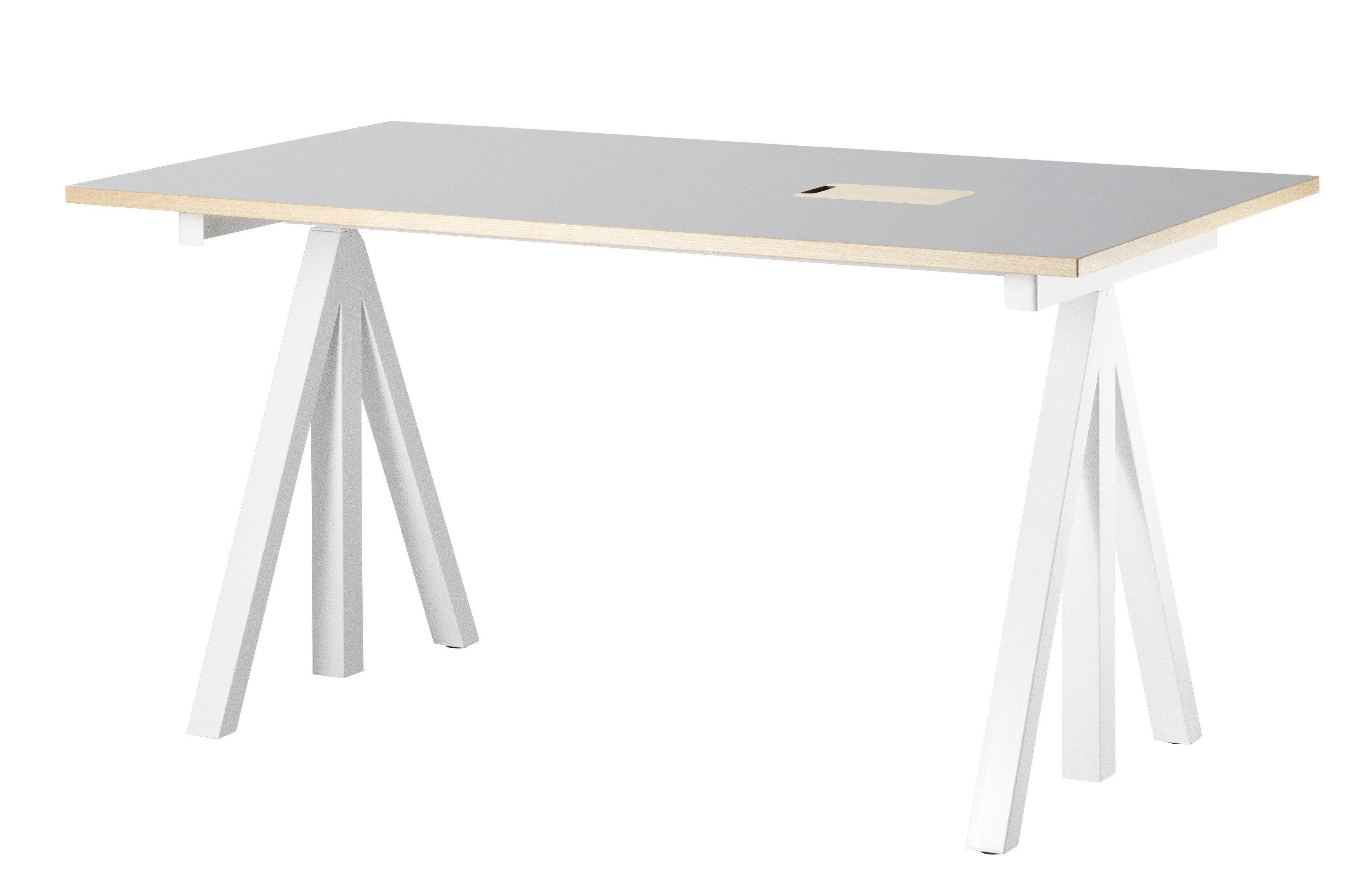 Skrivbord, Ljusgrå linoleum, 140x78 cm