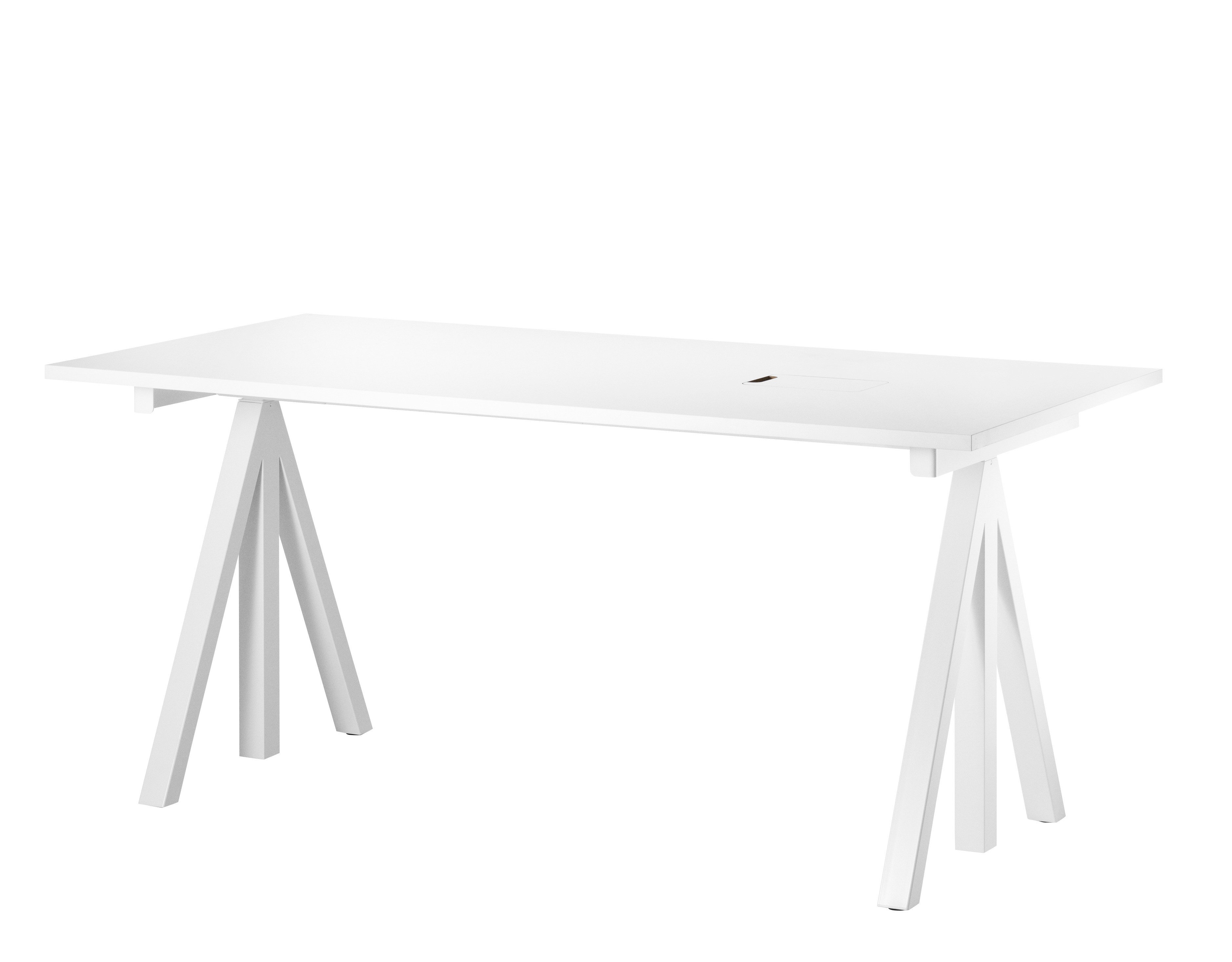 Work desk, white, 160x78 cm
